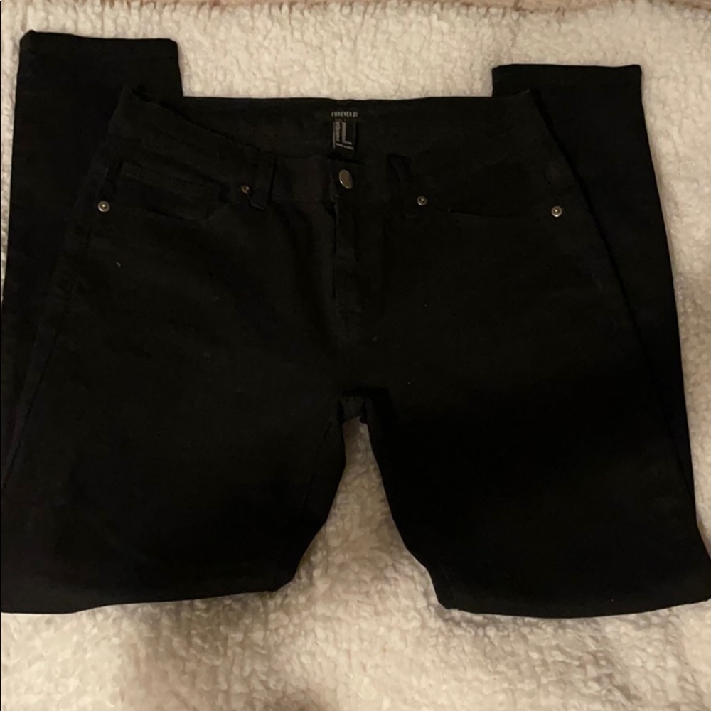 Forever 21 Black Super Stretch Skinny Jeans